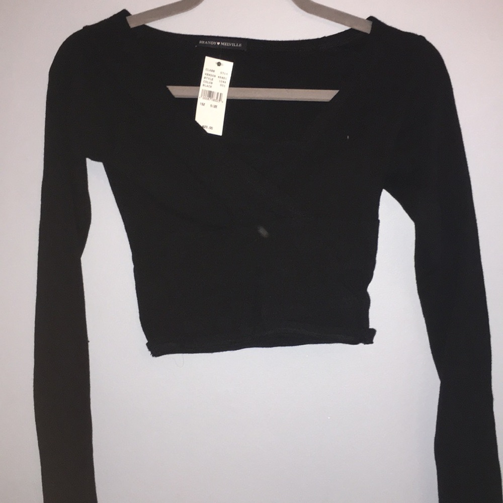 Long sleeve criss cross top